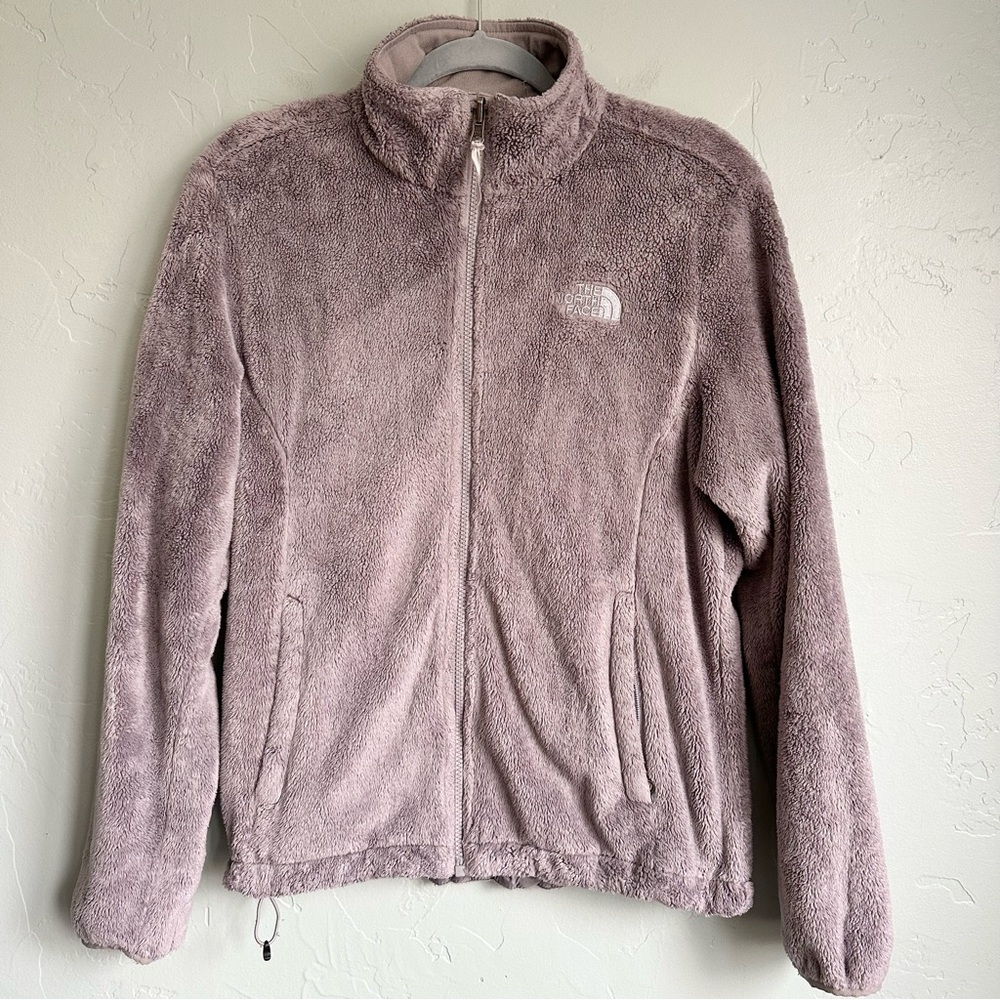 The North Face Women's Gray‎ Cozy Luxe Zip Up Plush Fleece Jacket Medium EUC